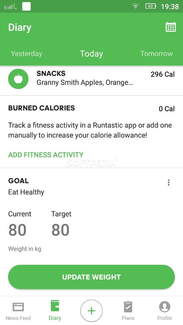 Runtastic Balance Calorie Calculator, Food Tracker screenshot #5