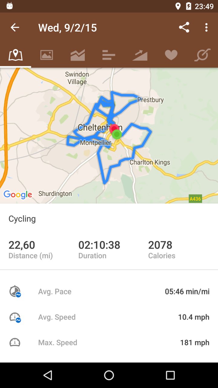 Runtastic Mountain Bike GPS screenshot #5