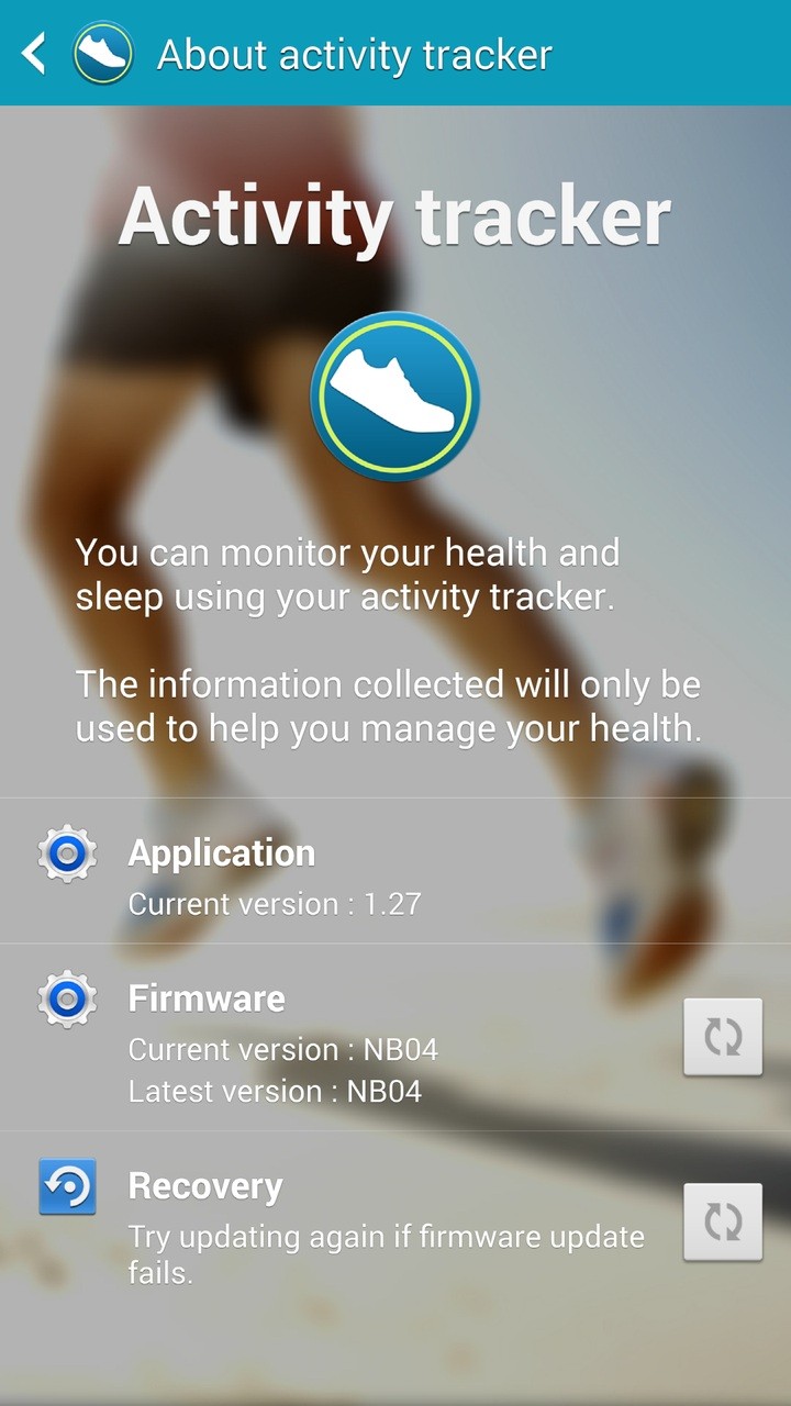 Samsung Activity Tracker screenshot #2