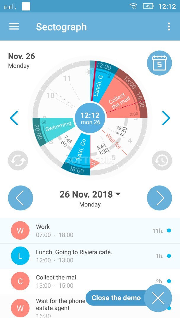 Sectograph. Planner & Time manager on clock widget screenshot #0