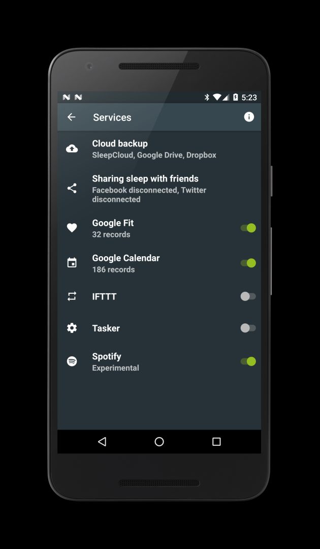 SleepCloud Backup for Sleep as Android screenshot #1