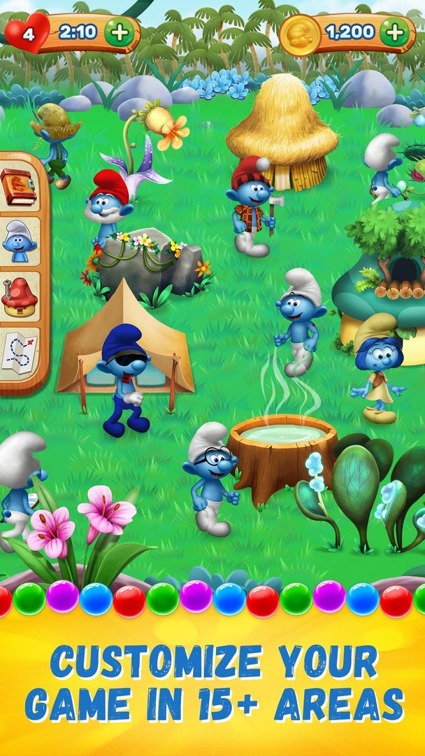 Smurfs Bubble Shooter Story screenshot #3