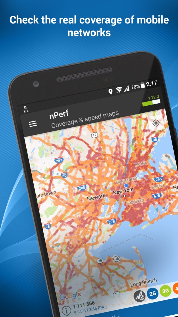 Speed test 3G, 4G, 5G, WiFi & network coverage map screenshot #2