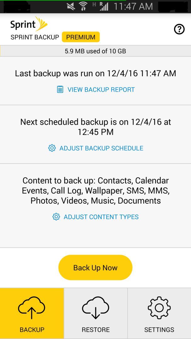 Sprint Backup screenshot #4