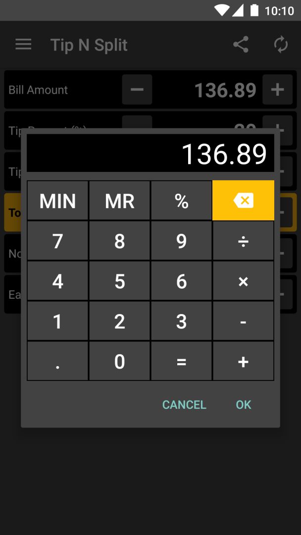 Tip N Split Tip Calculator screenshot #0
