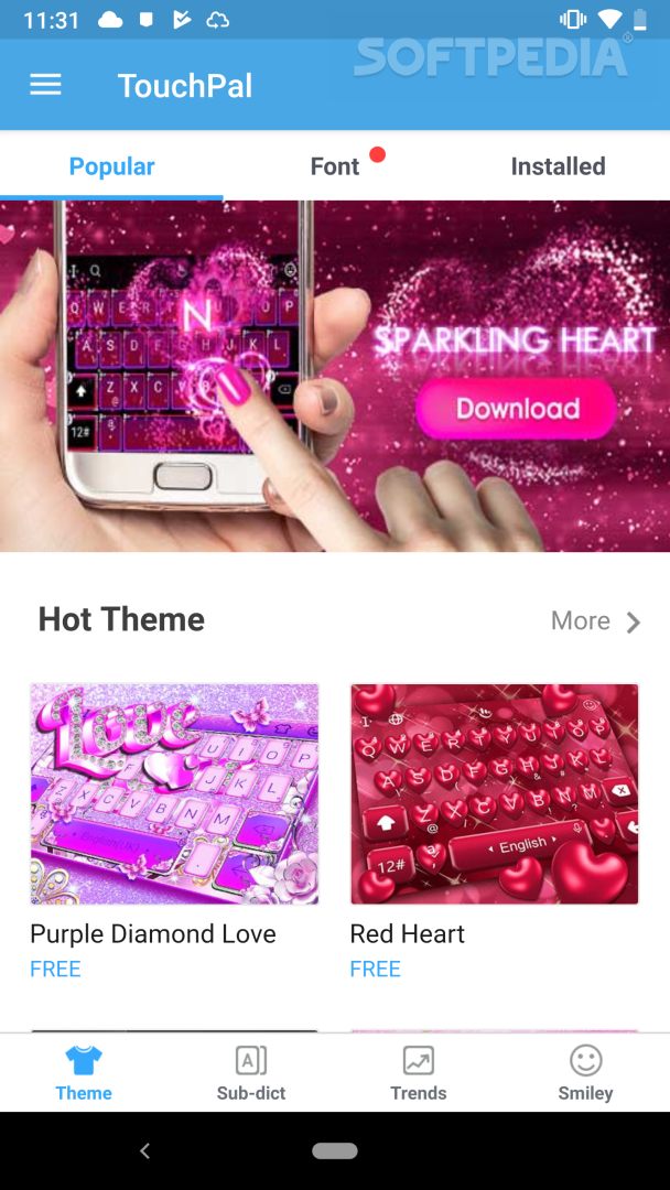 Touchpal Lite - Emoji &Theme & GIFs Keyboard screenshot #3