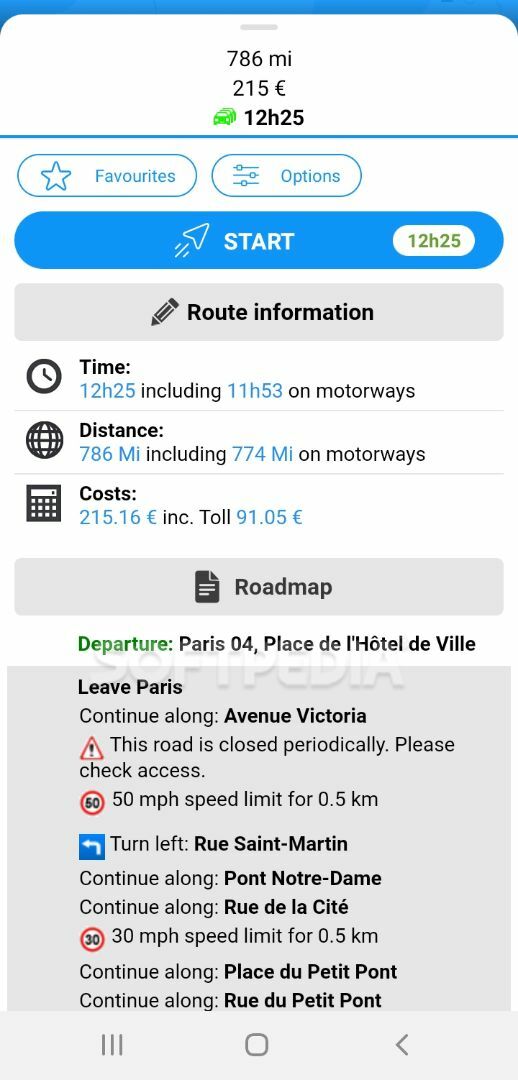 ViaMichelin GPS Traffic Speedcam Route Planner screenshot #4
