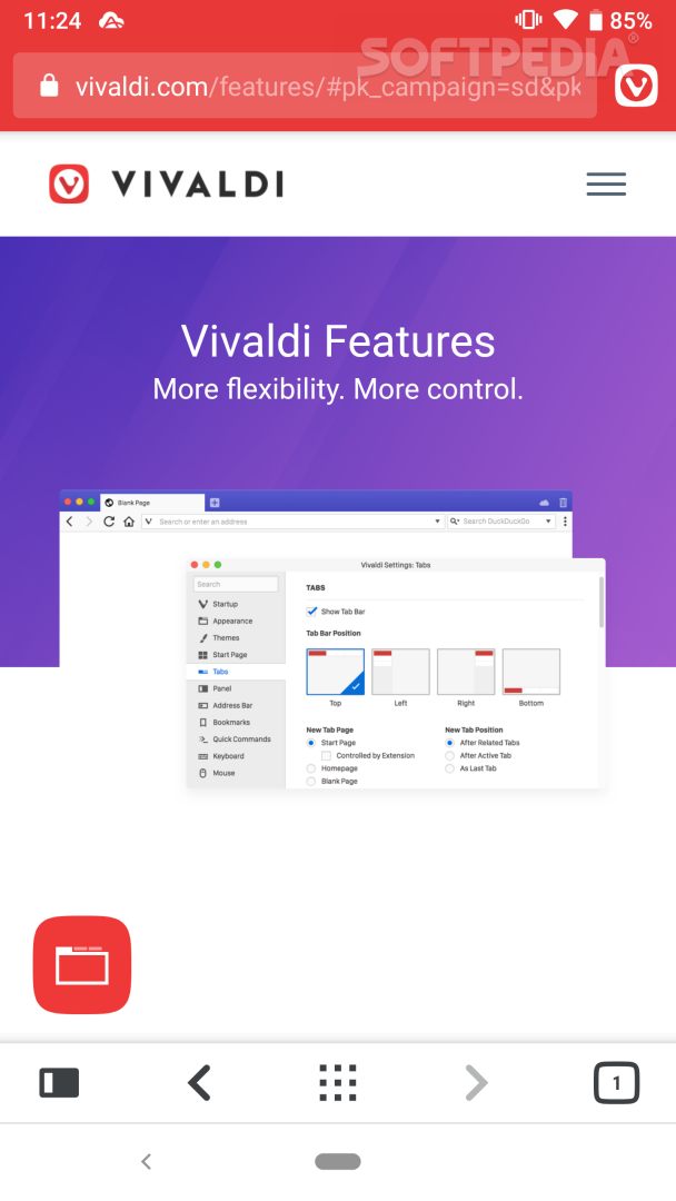 Vivaldi Browser with ad blocker: fast & private screenshot #1