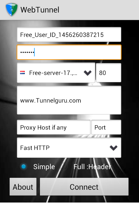 VPN Over HTTP Tunnel:WebTunnel screenshot #0
