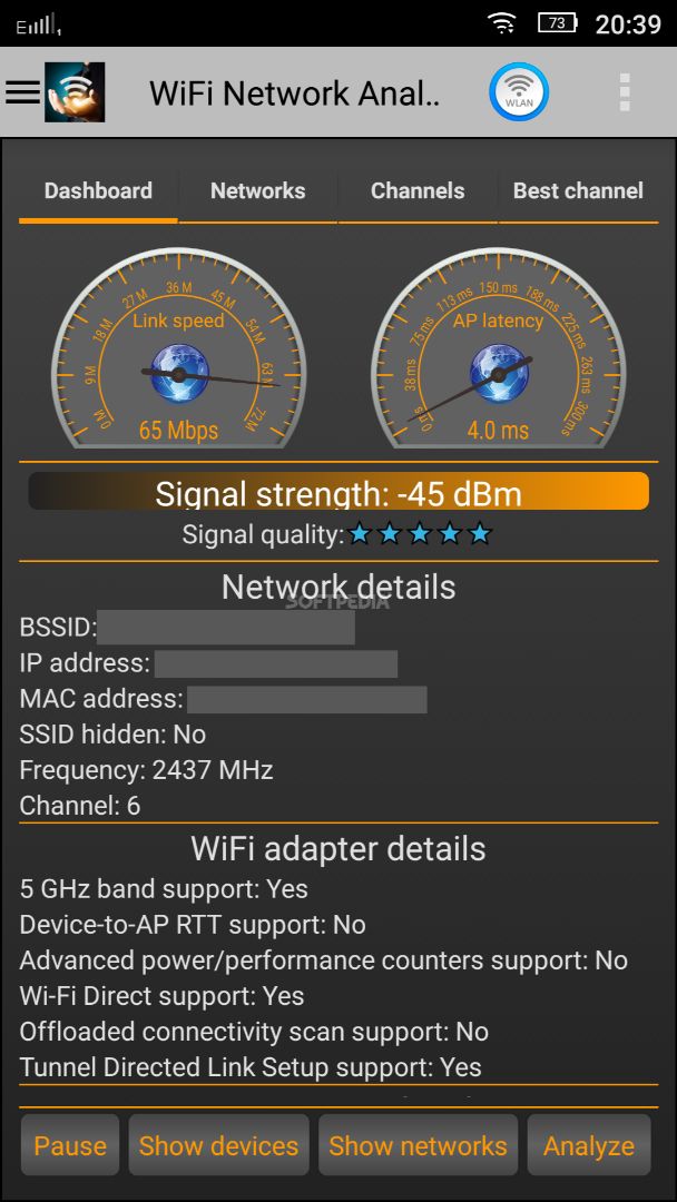 WiFi Analyzer by Zoltán Pallagi screenshot #0