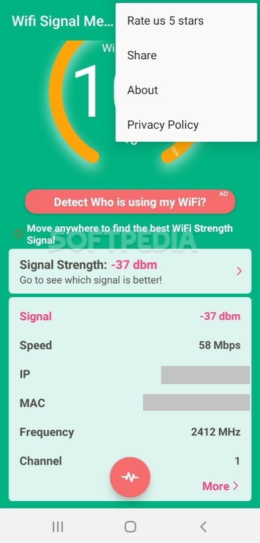 WiFi Signal Strength Meter - Network Monitor screenshot #2