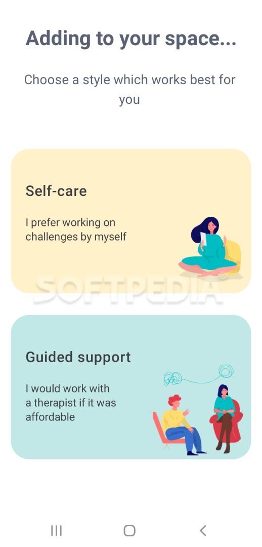 Wysa: stress, depression & anxiety therapy chatbot screenshot #1