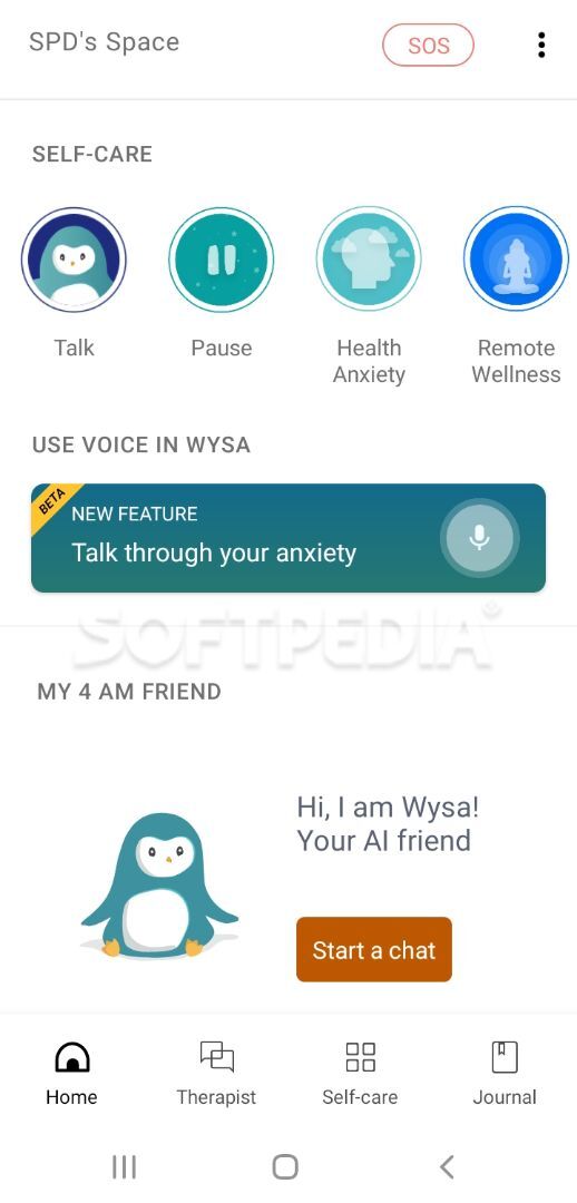 Wysa: stress, depression & anxiety therapy chatbot screenshot #2