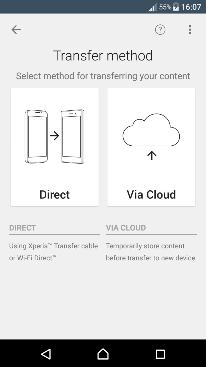 Xperia Transfer Mobile screenshot #1