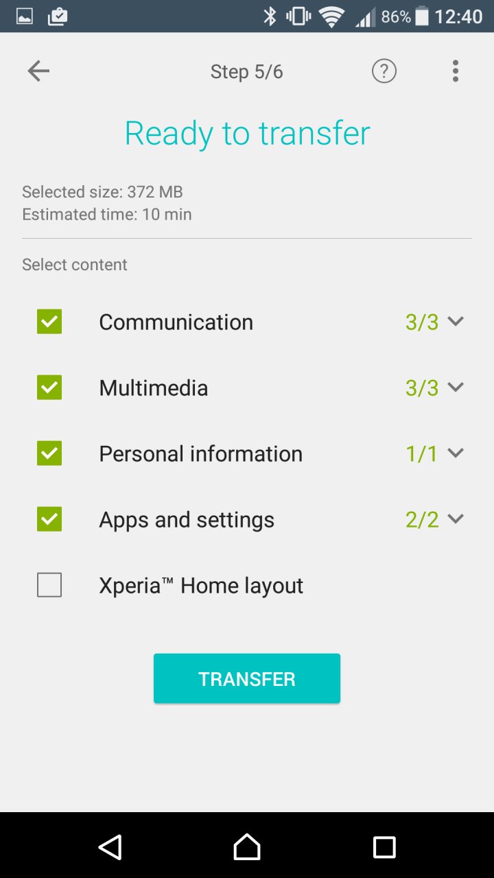 Xperia Transfer Mobile screenshot #4
