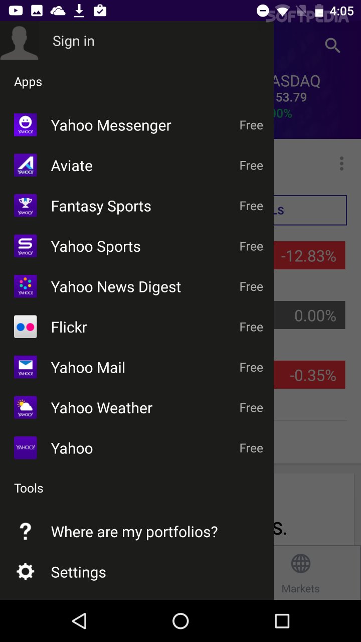 Yahoo Finance screenshot #4