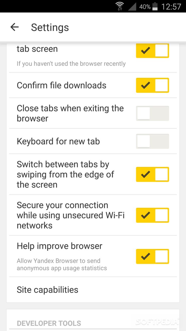 Yandex Browser with Protect screenshot #5