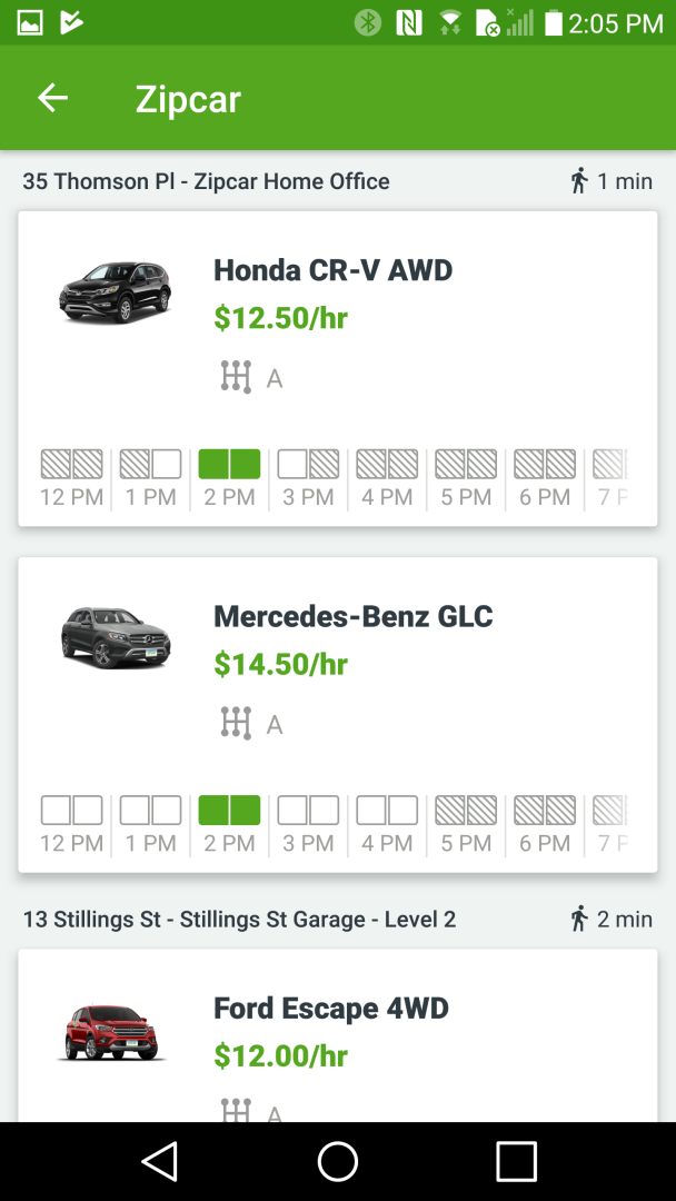 Zipcar screenshot #1