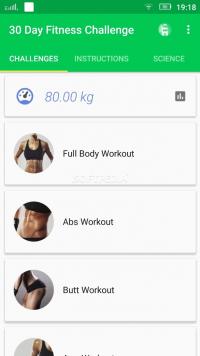 30 Day Fitness Challenge - Workout at Home Screenshot