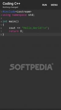 Coding C++ - The offline C++ compiler Screenshot
