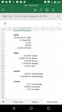 Microsoft Excel Screenshot
