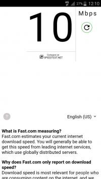 FAST Speed Test Screenshot