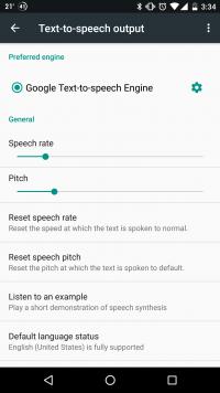 Google Text-to-speech Screenshot