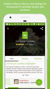 Leafly Marijuana Reviews Screenshot