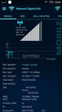Network Signal Info Screenshot