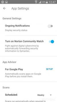 Norton Mobile Security and Antivirus Screenshot