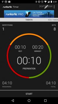 Runtastic Workout Timer App Screenshot