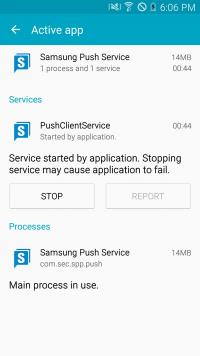 Samsung Push Service Screenshot