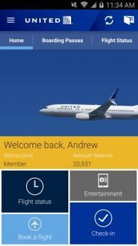 United Airlines Screenshot