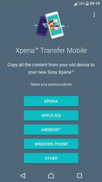 Xperia Transfer Mobile Screenshot